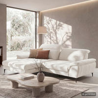 ECKSOFA  Webstoff Sandfarben  - Sandfarben/Schwarz, Design, Textil/Metall (195/268cm) - Livetastic