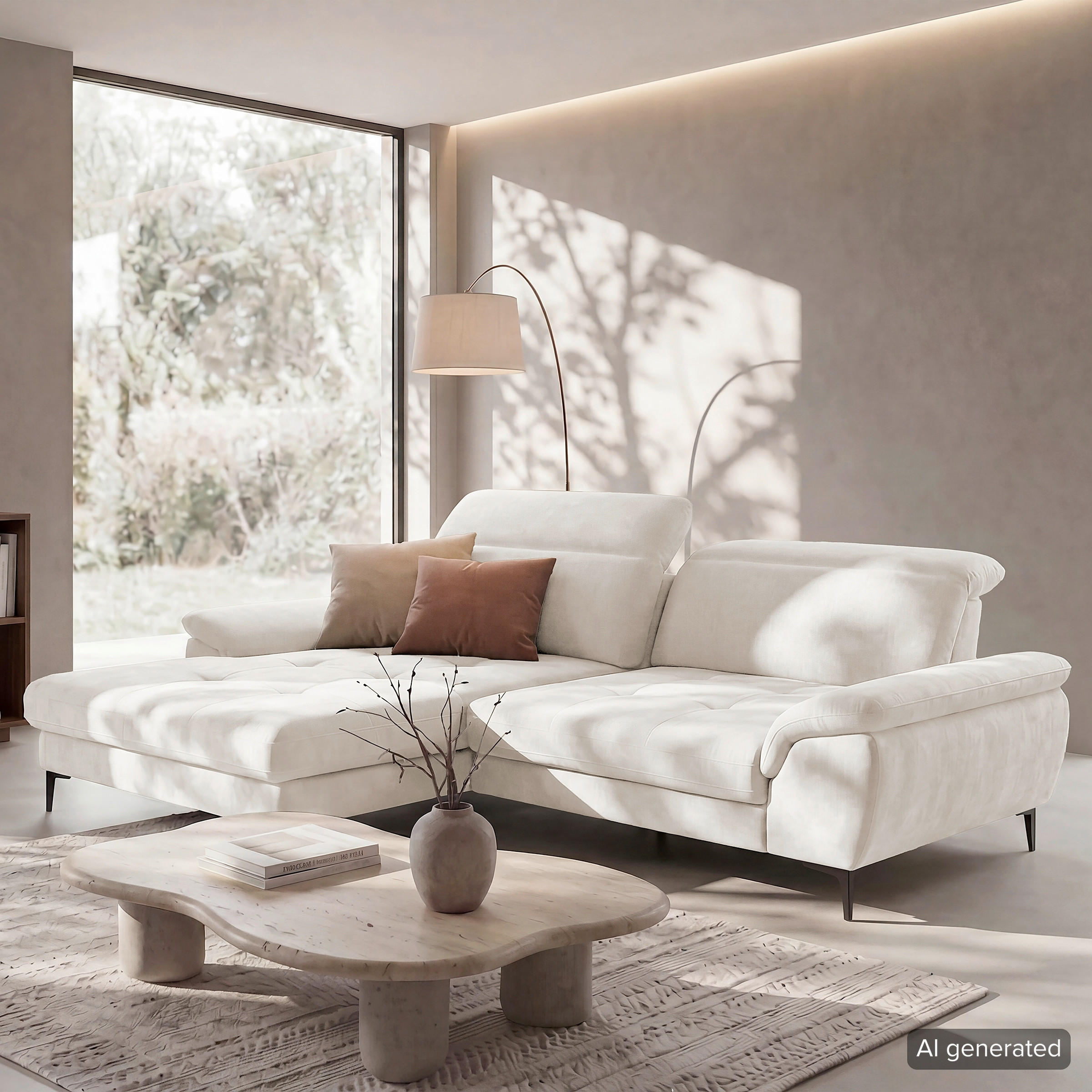 Livetastic Ecksofa Prado Sand 268x195 cm
