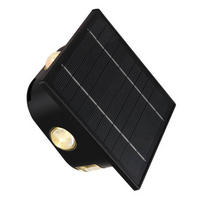 SOLCELLSLAMPA - klar/svart, Design, plast (13,1/7/13,1cm) - Globo