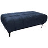 HOCKER Velours Dunkelblau  - Schwarz/Dunkelblau, Design, Textil/Metall (131/47/71cm) - Stylife