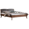 BETT 140/200 cm  in Nussbaumfarben, Dunkelgrau  - Dunkelgrau/Nussbaumfarben, KONVENTIONELL, Holz (140/200cm) - Hasena