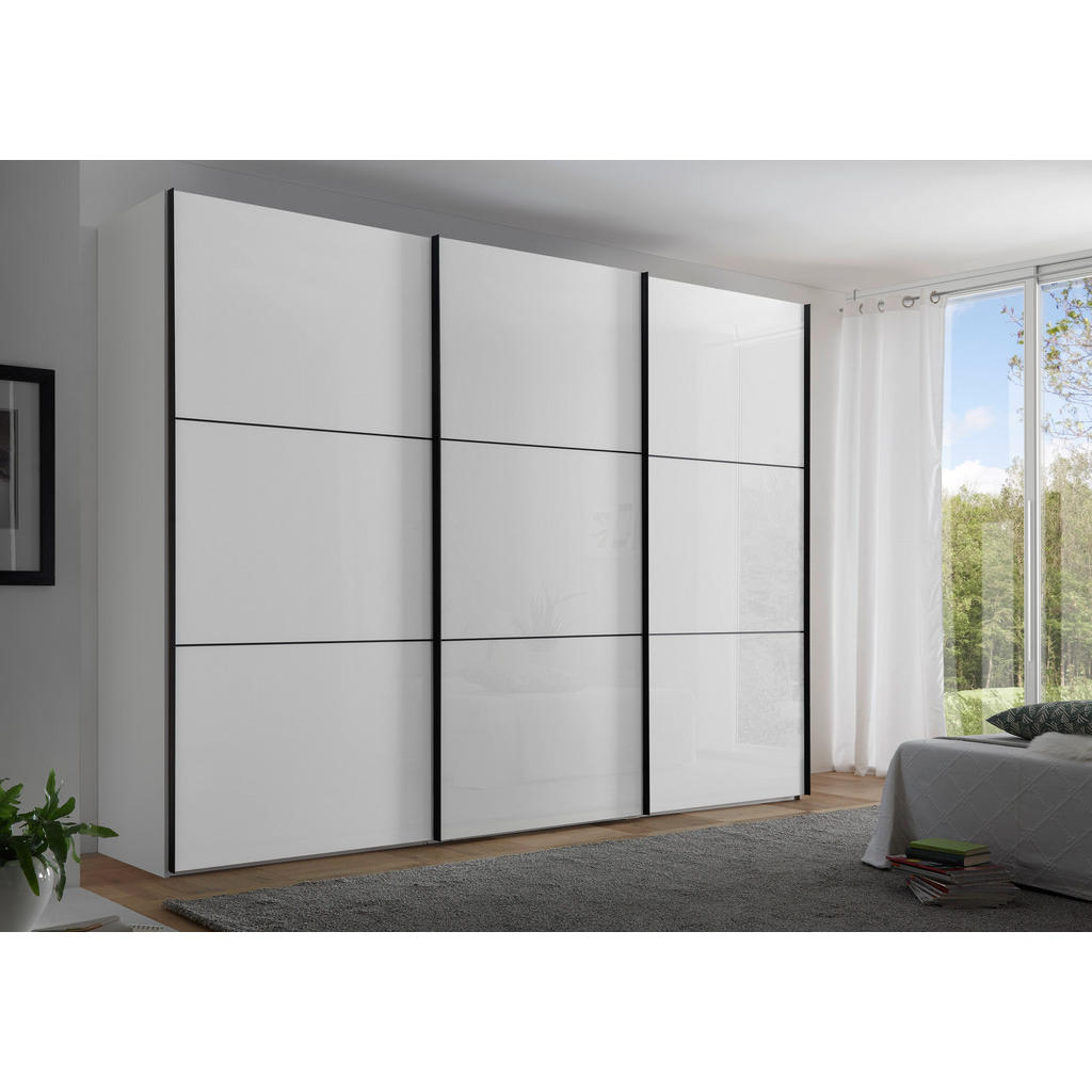 Thumbnail - Moderano Schwebetürenschrank, Weiß, Metall, 10 Fächer, 2 Schubladen, 222x280 cm, Goldenes M, BQ - Bündnis für Qualität, ...