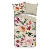 WENDEBETTWÄSCHE Fiori Satin 155/220 cm  - Ecru/Gelb, Natur, Textil (155/220cm)