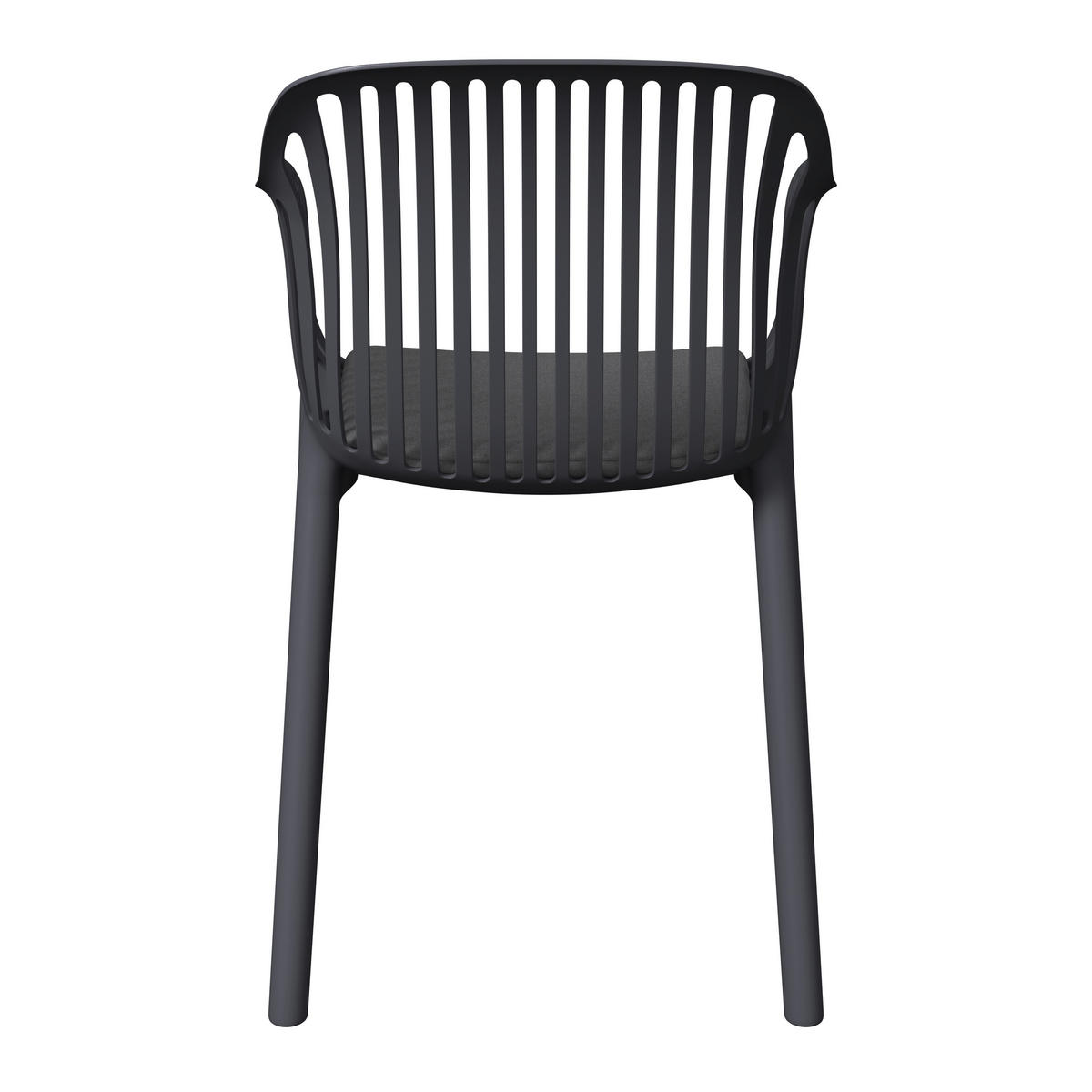 STAPELSESSEL in Kunststoff, Textil Anthrazit  - Anthrazit, Basics, Kunststoff/Textil (55/80/60cm) - Ambia Garden