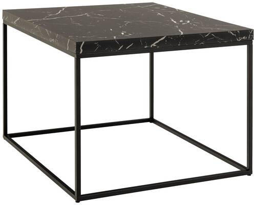 COUCHTISCH 60/60/45 cm quadratisch Schwarz  - Schwarz, Design, Holzwerkstoff/Metall (60/60/45cm) - Livetastic