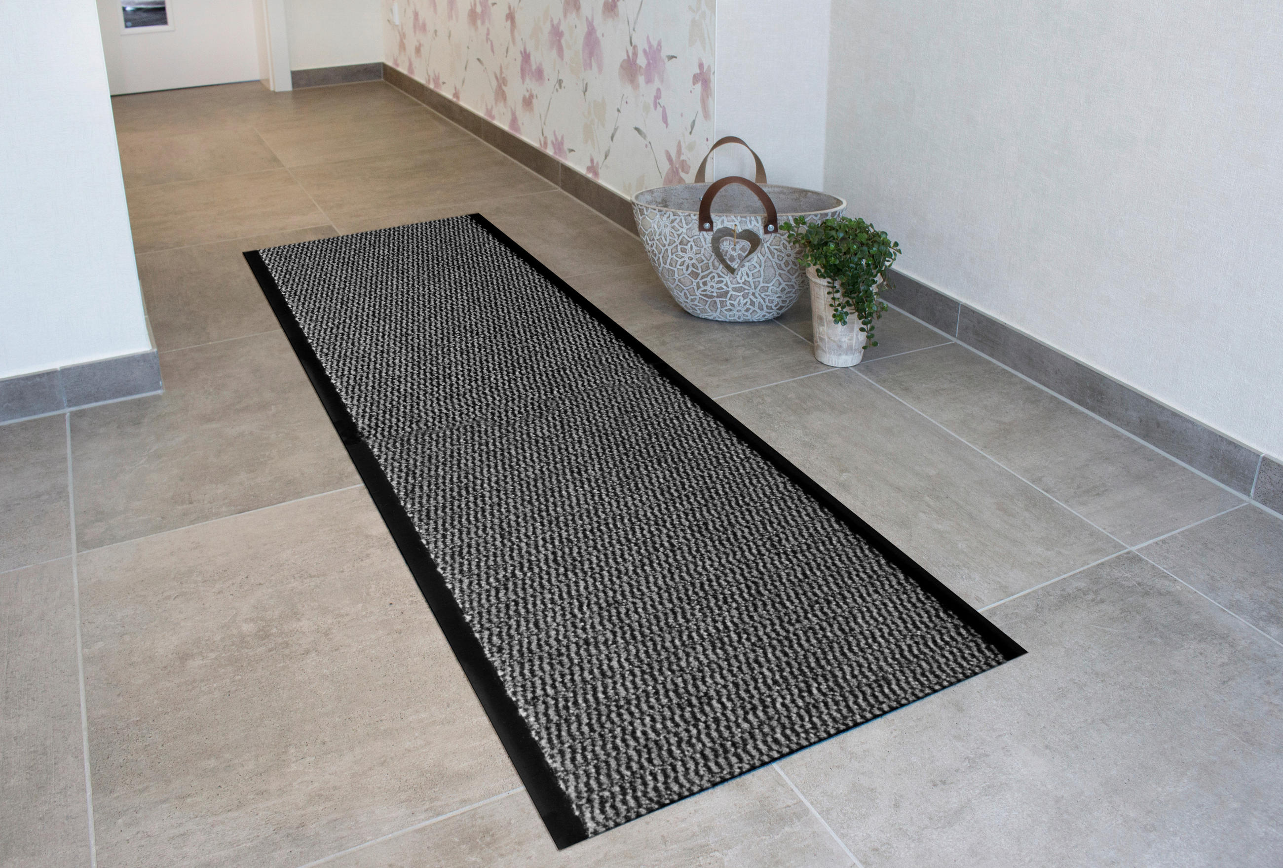 LÄUFER 90/200 cm Hellgrau  - Hellgrau, Basics, Kunststoff (90/200cm) - Novel
