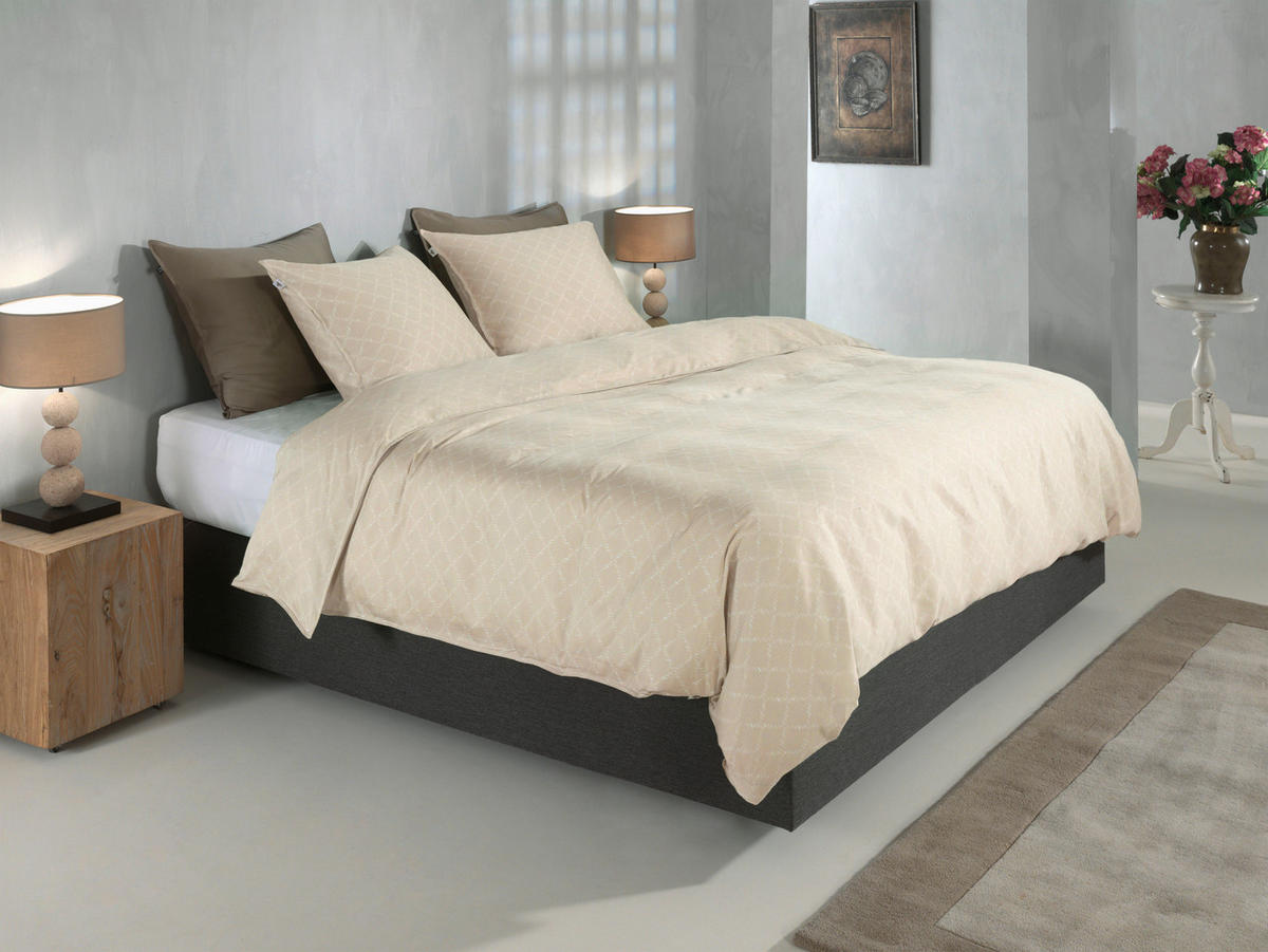 BETTWÄSCHE Linea-di-Satinado Makosatin 155/220 cm  - Elfenbein, Basics, Textil (155/220cm)