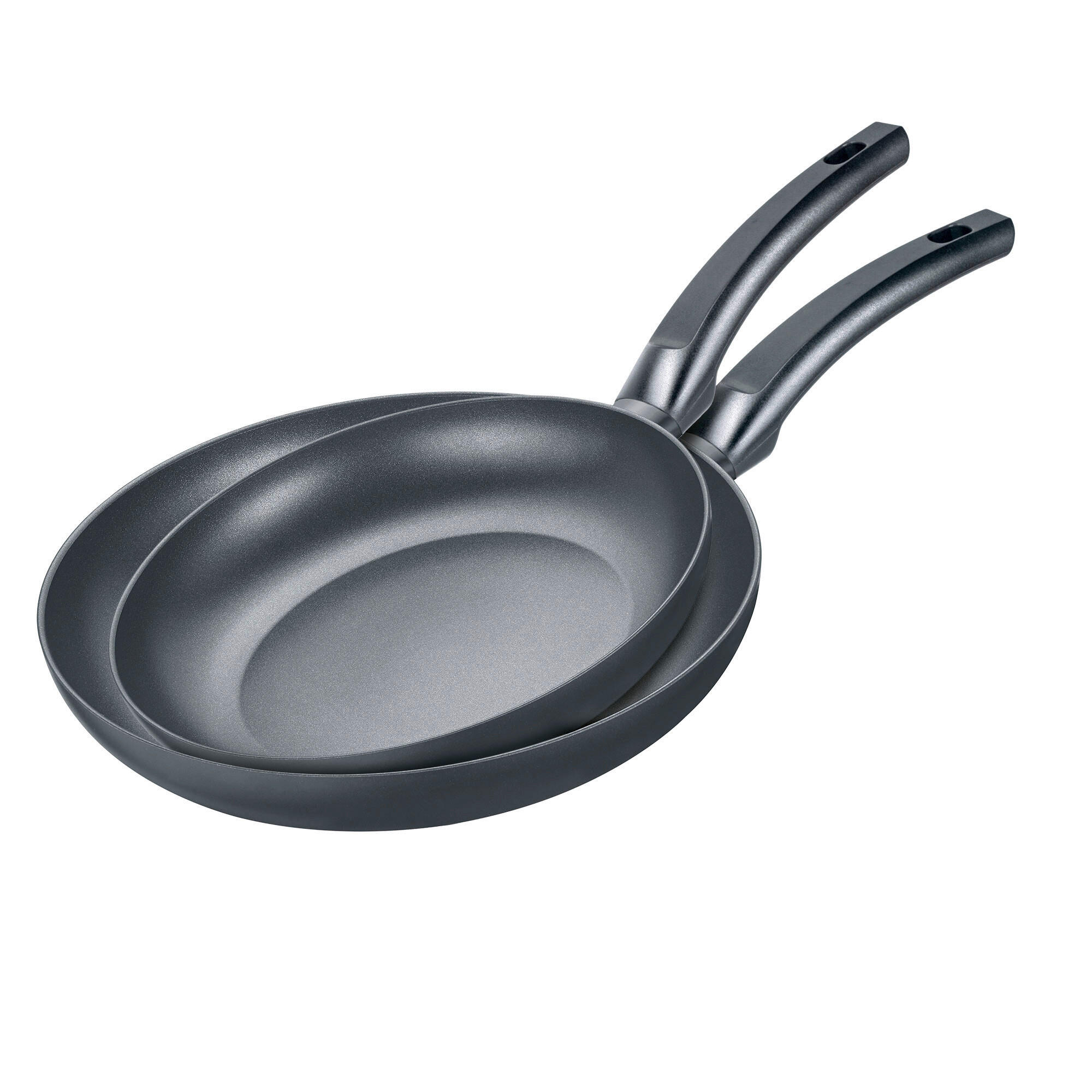 PFANNENSET Turino Aluminium 2-teilig  - Schwarz, Basics, Metall (24+28cm) - Berndes