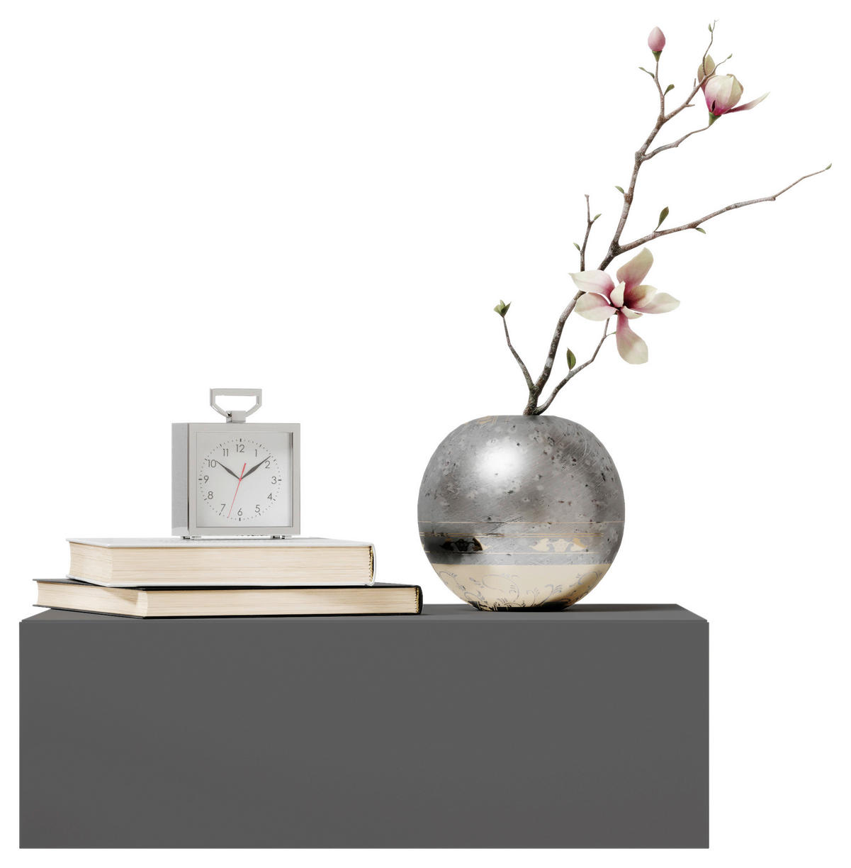 NACHTSCHRANK 42/14/30 cm  - Graphitfarben, MODERN, Holzwerkstoff (42/14/30cm) - Livetastic