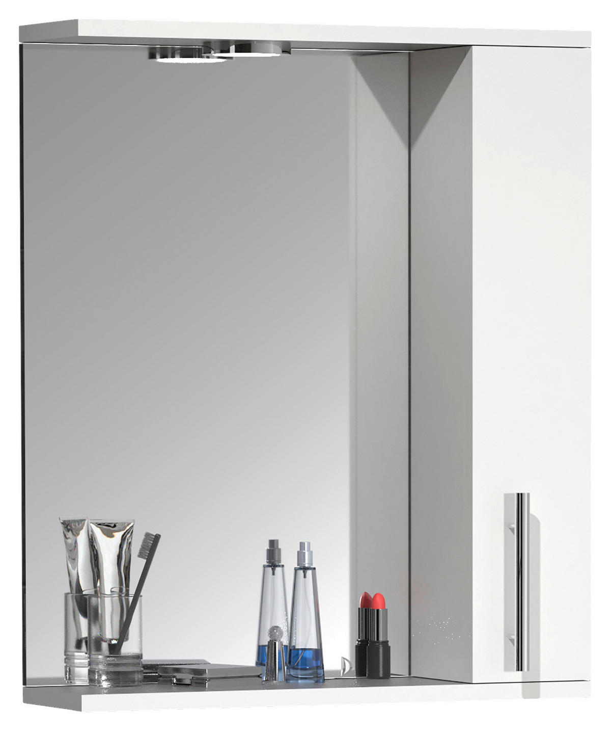 ARMOIRE À MIROIR 50/60/14 cm  - Weiss/Silberfarben, Modern, Glas/Holzwerkstoff (50/60/14cm) - MID.YOU