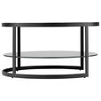 COUCHTISCH in Metall, Glas 80/80/42 cm  - Schwarz, Design, Glas/Metall (80/80/42cm) - Carryhome