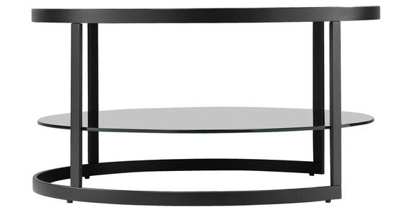 COUCHTISCH in Metall, Glas 80/80/42 cm  - Schwarz, Design, Glas/Metall (80/80/42cm) - Carryhome