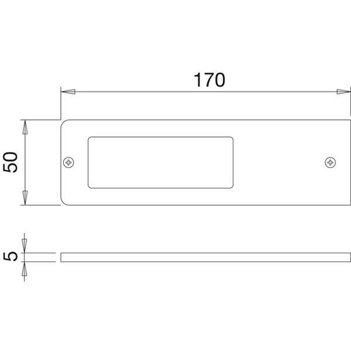UNTERBAULEUCHTEN-SET - Alufarben, Basics, Metall (17/5/0,5cm) - HKT