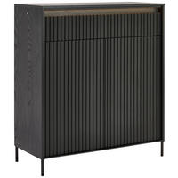 SKRINKA NA TOPÁNKY, čierna, 92/104/40 cm - čierna, Design, kompozitné drevo (92/104/40cm) - Hom`in