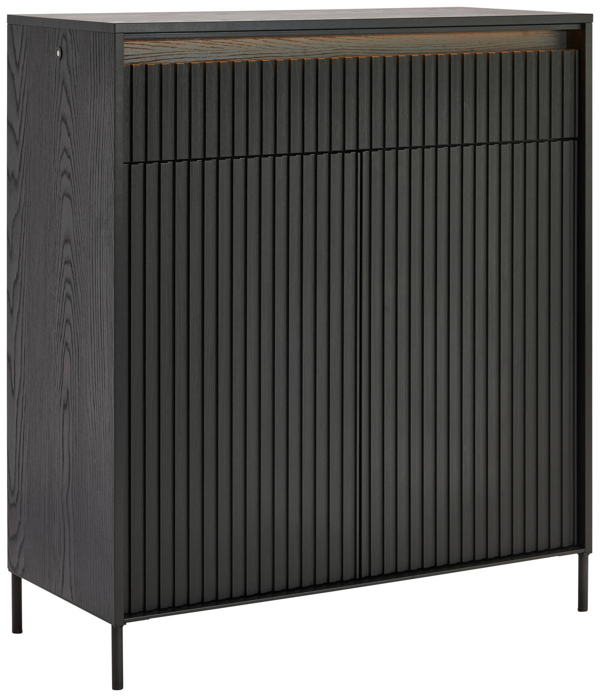 SKRINKA NA TOPÁNKY, čierna, 92/104/40 cm - čierna, Design, kompozitné drevo (92/104/40cm) - Hom`in
