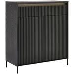 SCHUHSCHRANK  in 92/104/40 cm  - Schwarz, Design, Holzwerkstoff (92/104/40cm) - Hom`in