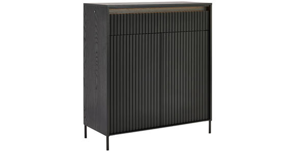 SCHUHSCHRANK  in 92/104/40 cm  - Schwarz, Design, Holzwerkstoff (92/104/40cm) - Hom`in