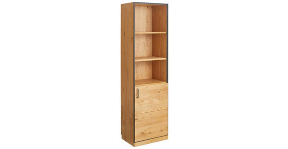 AKTENSCHRANK 55/197/40 cm  - Eichefarben/Anthrazit, Natur, Holz/Holzwerkstoff (55/197/40cm) - Linea Natura