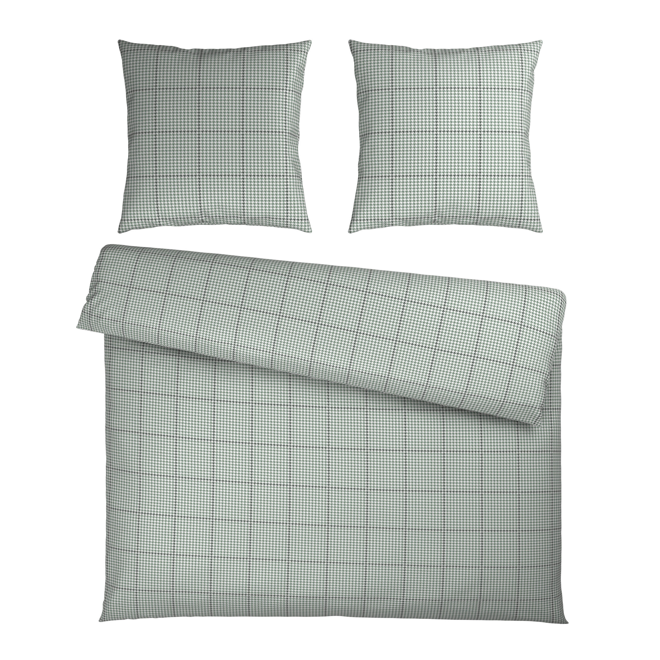BETTWÄSCHE 3-teilig Satin 200/200 cm  - Salbeigrün, Textil (200/200cm) - Bio:Vio