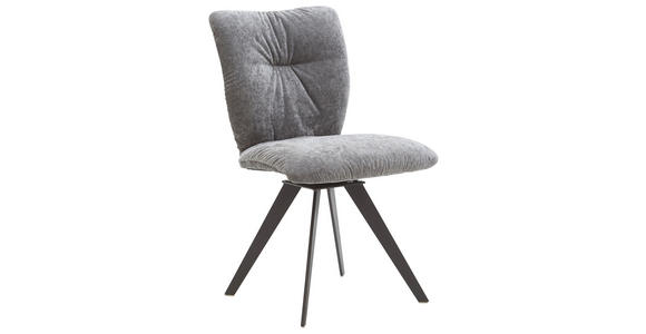 STUHL in Textil Grau, Schwarz - Schwarz/Grau, Design, Textil/Metall (52/88/63cm) - Voleo