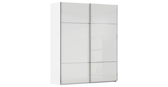 SCHWEBETÜRENSCHRANK  in Weiß  - Weiß, KONVENTIONELL, Glas/Holzwerkstoff (162/223/68cm) - Novel