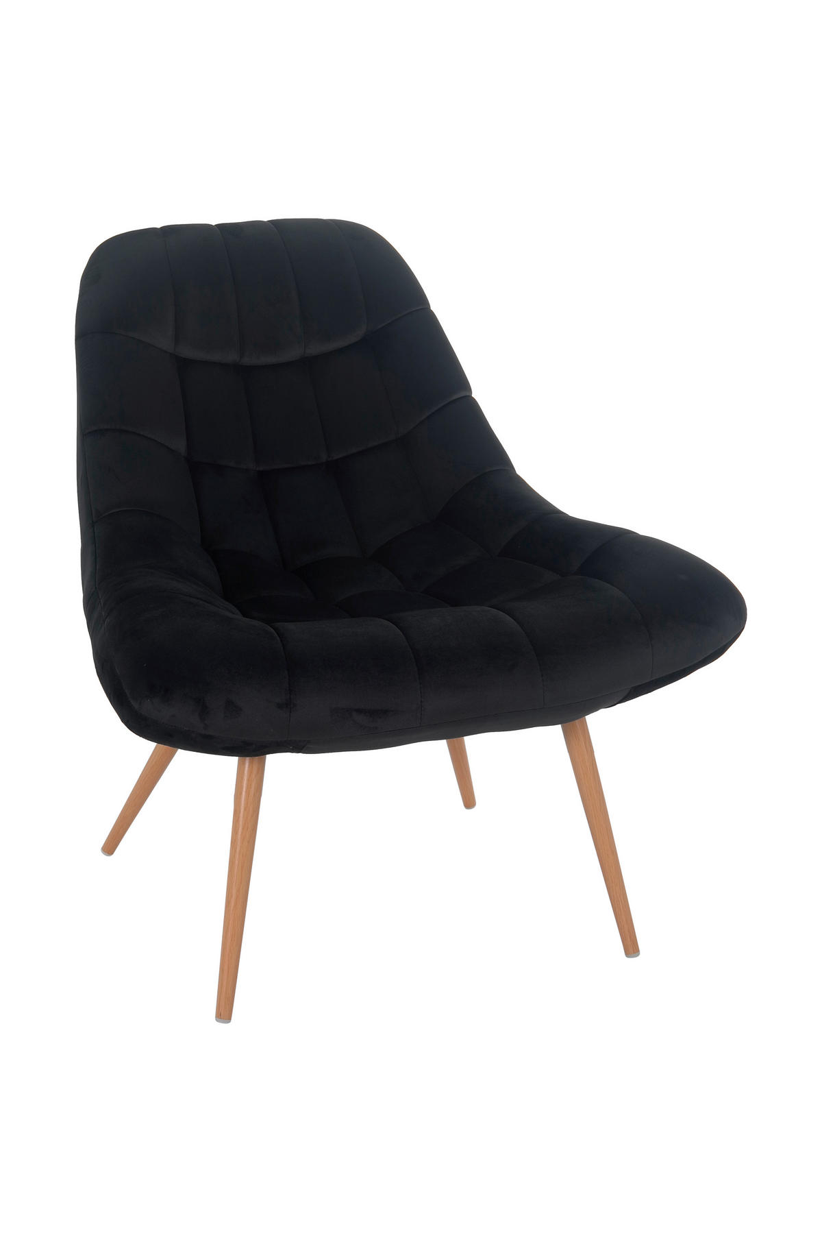 XXL-SESSEL Samt Naturfarben, Schwarz    - Schwarz/Naturfarben, MODERN, Textil/Metall (76/85,6/85,6cm) - Livetastic