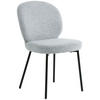STUHL  in Eisen Leinenoptik Holz, Metall, Textil  - Schwarz/Grau, Design, Holz/Textil (49/86/64cm) - Ambia Home
