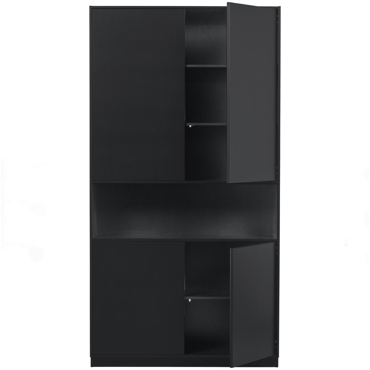 BUFFET 110/210/40 cm  in Schwarz  - Schwarz, Design, Holz (110/210/40cm) - Livetastic