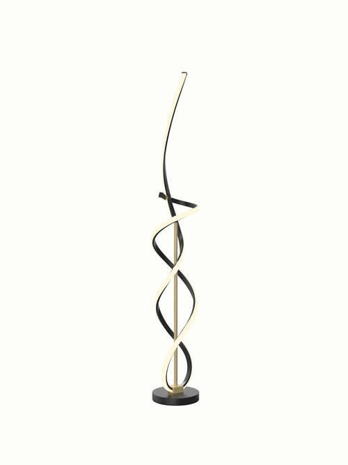 STOJACÍ LED SVÍTIDLO, 25/140 cm  - černá/barvy zlata, Design, kov/plast (25/140cm) - Wofi