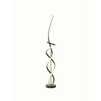 STOJACIA LED LAMPA, 25/140 cm  - čierna/zlatá, Design, kov/plast (25/140cm) - Wofi