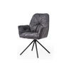 ARMLEHNSTUHL  in Samt, Velours  - Schwarz, MODERN, Textil/Metall (61/90/59cm) - Livetastic