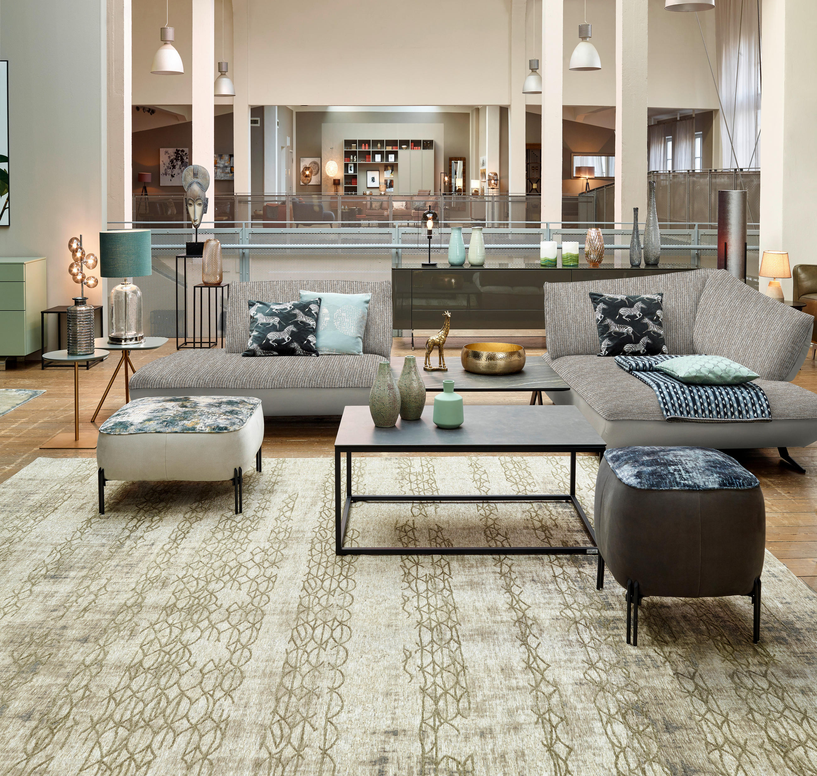 ECKSOFA in Webstoff, Struktur Naturfarben, Sandfarben  265/172 cm  - Sandfarben/Anthrazit, Design, Textil/Metall (265/172cm) - Joop!