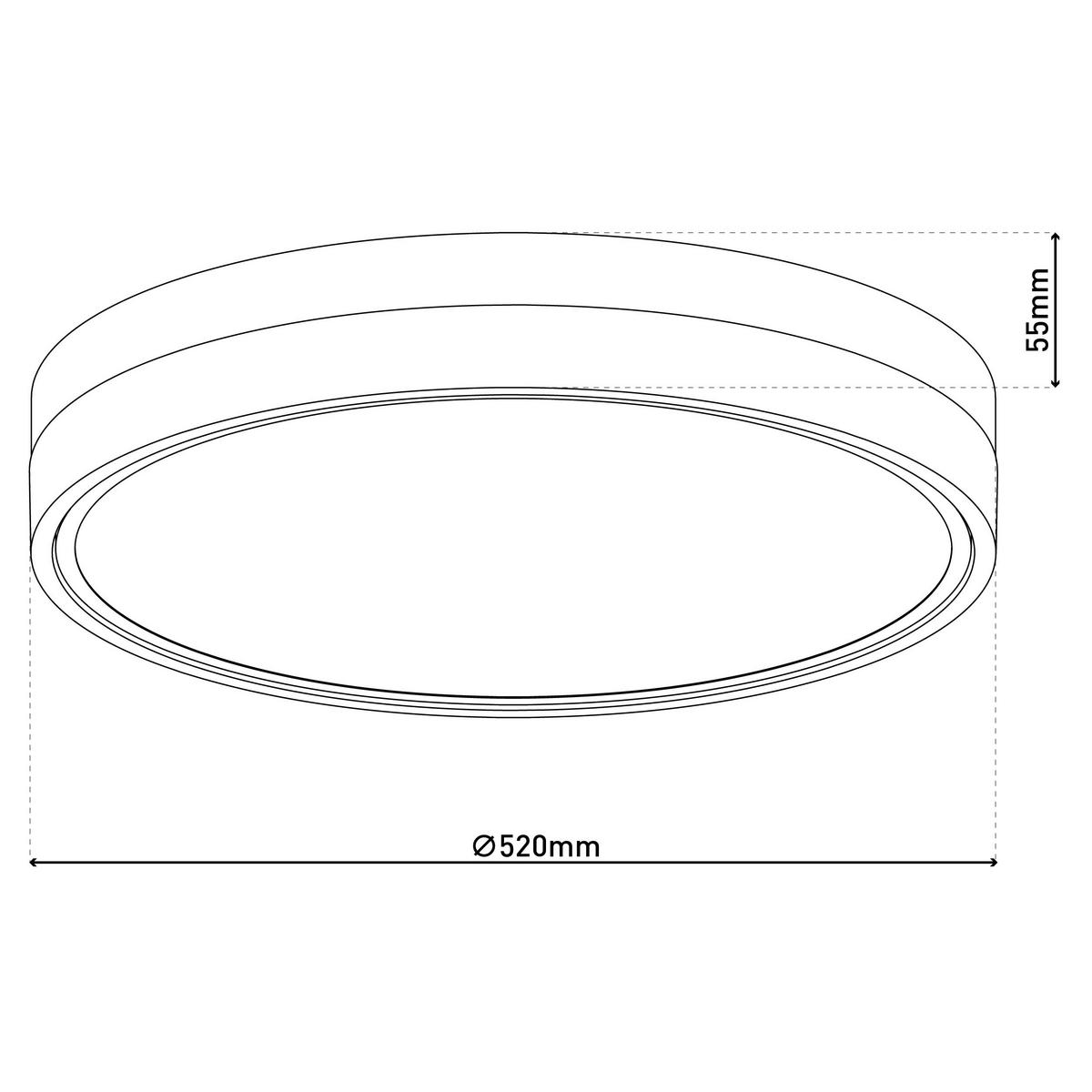 LED-DECKENLEUCHTE LOLA 50/50/7.5 cm   - Weiß, KONVENTIONELL, Metall (50/50/7.5cm) - Näve