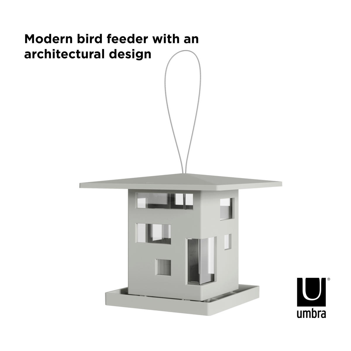 FÅGELHOLK - grå, Design, plast (22,9/21,5/22,9cm) - Umbra
