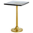 BEISTELLTISCH 35,5/35,5/51 cm Grau, Messingfarben quadratisch - Messingfarben/Grau, Design, Glas/Metall (35,5/35,5/51cm) - Ambia Home