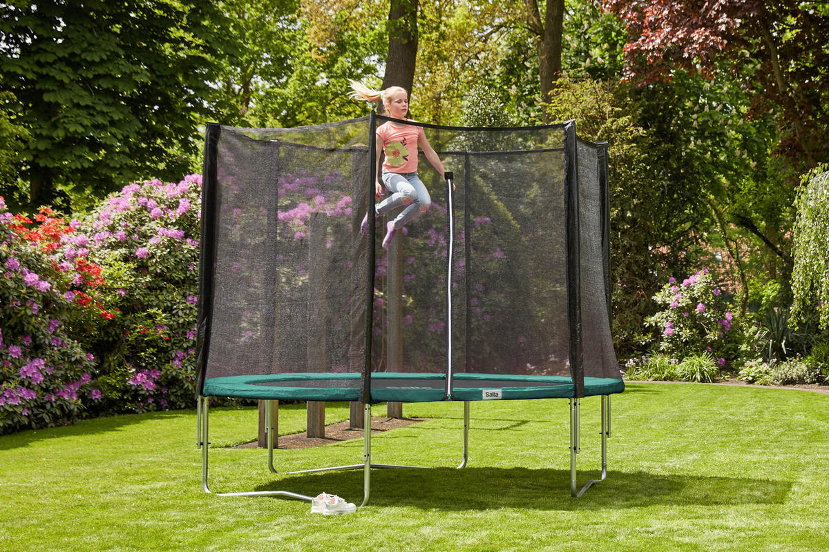 TRAMPOLÍNA - čierna/zelená, Trend, kov/plast (305cm)