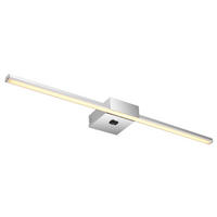 APLICĂ DE PERETE PENTRU BAIE - opal/culoare crom, Design, plastic/metal (61,5/11/3,7cm) - Globo