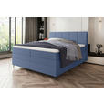 BOXSPRINGBETT 180/200 cm  in Blau  - Blau/Schwarz, KONVENTIONELL, Textil/Metall (180/200cm) - Carryhome