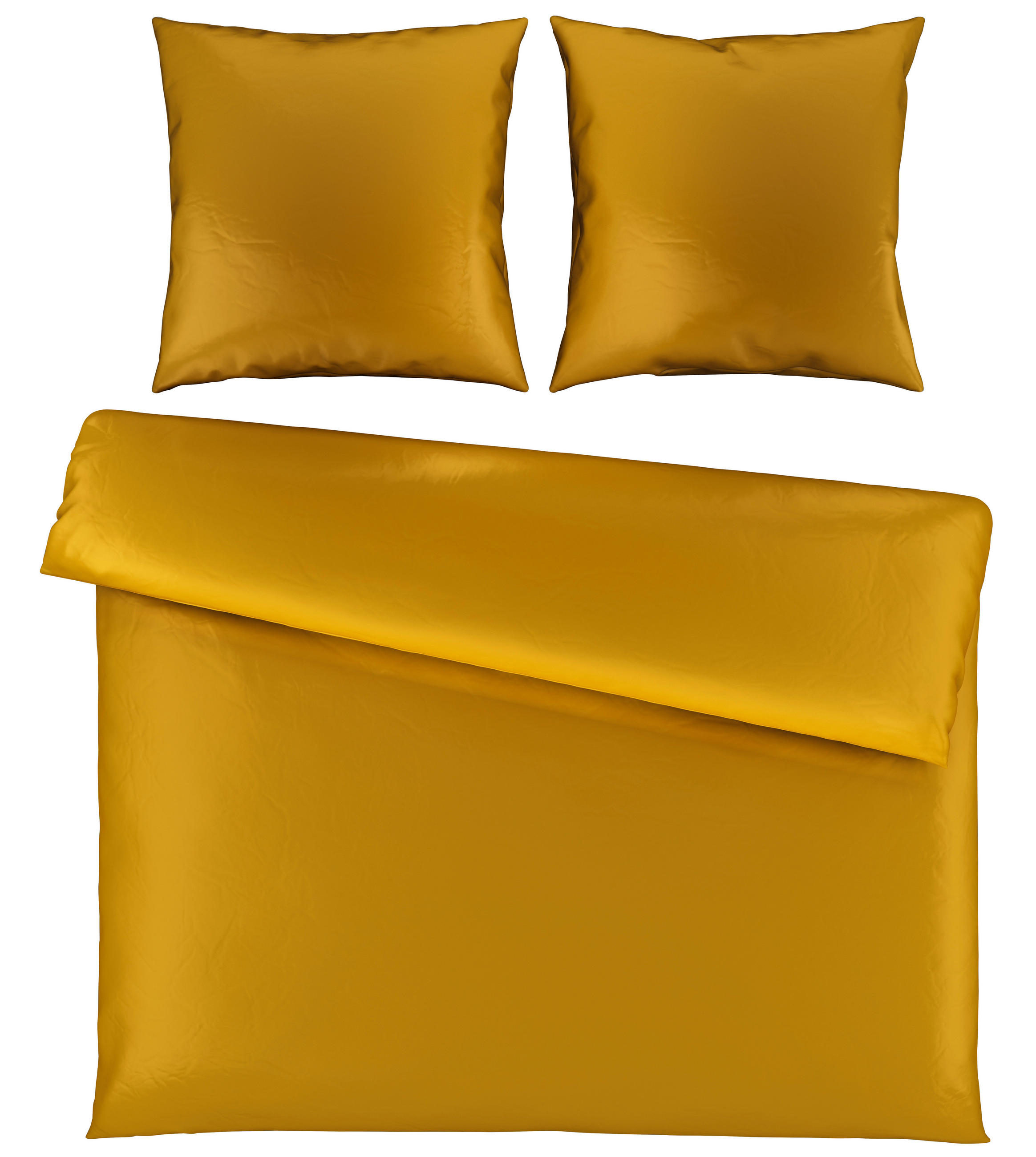 BETTWÄSCHE 3-teilig Segesta Satin 200/200 cm  - Goldfarben, MODERN, Textil (200/200cm) - Novel