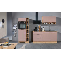 KÜCHENLEERBLOCK 270 cm   in Rosa, Eiche Artisan  - Schwarz/Eiche Artisan, Design, Holzwerkstoff/Kunststoff (270cm) - MID.YOU