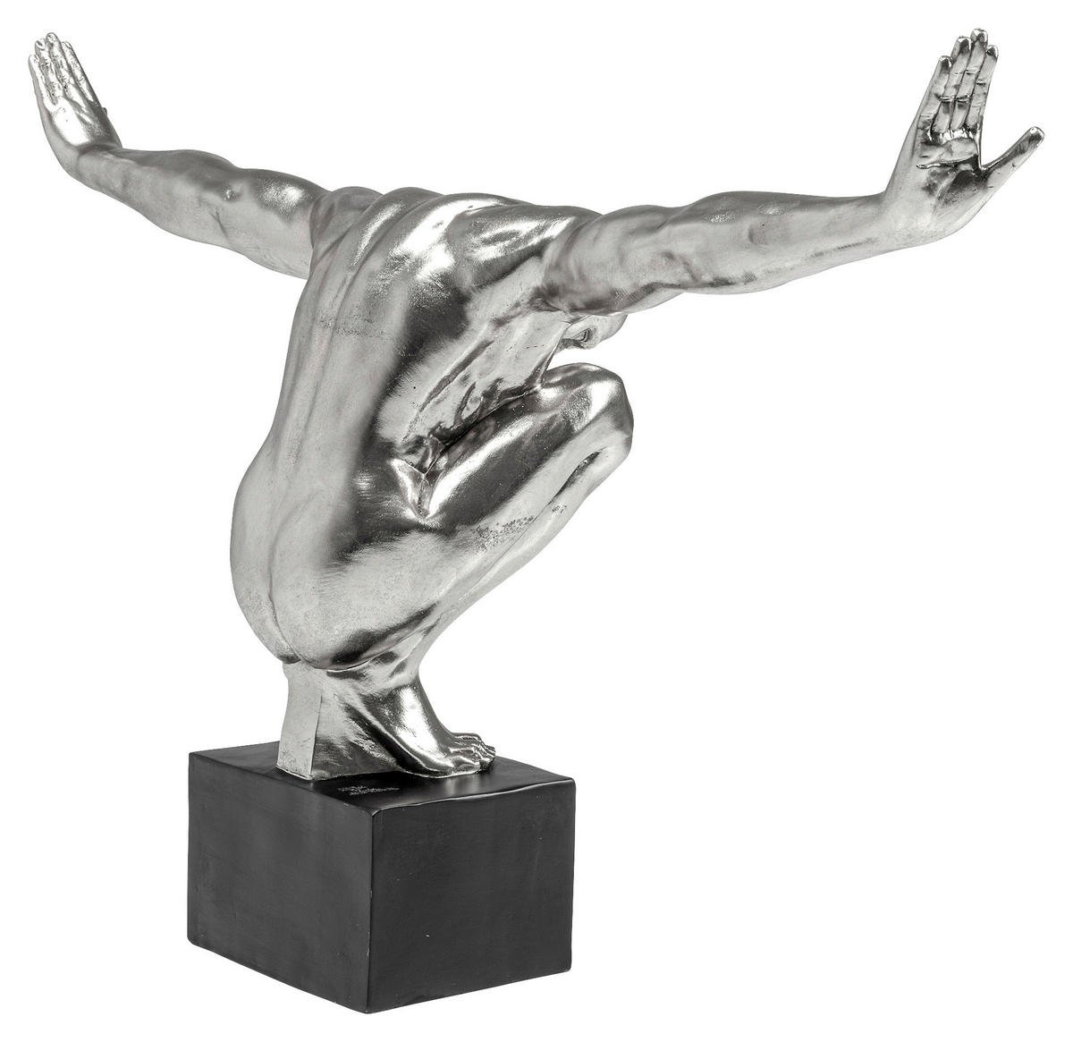 SKULPTUR - Silberfarben/Schwarz, Design, Kunststoff (100/64/31cm) - Kare-Design