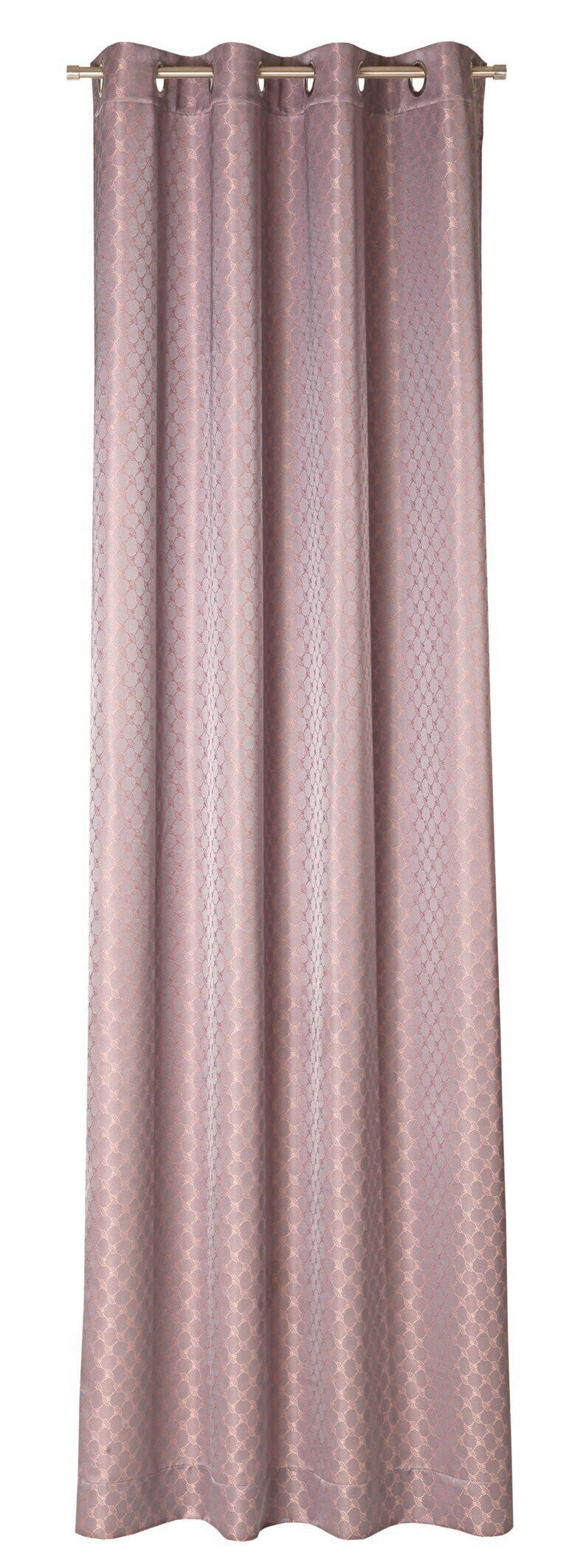 ZÁVĚS S OČKY, neprůsvitné, 140/250 cm - růžová, Design, textil (140/250cm) - Joop!