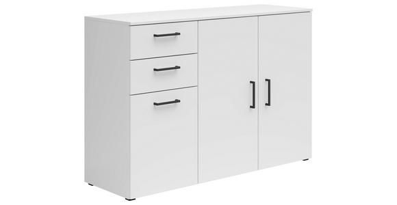 KOMMODE 120/83/40 cm in Weiß - Anthrazit/Schwarz, MODERN, Holzwerkstoff/Kunststoff (120/83/40cm) - Carryhome