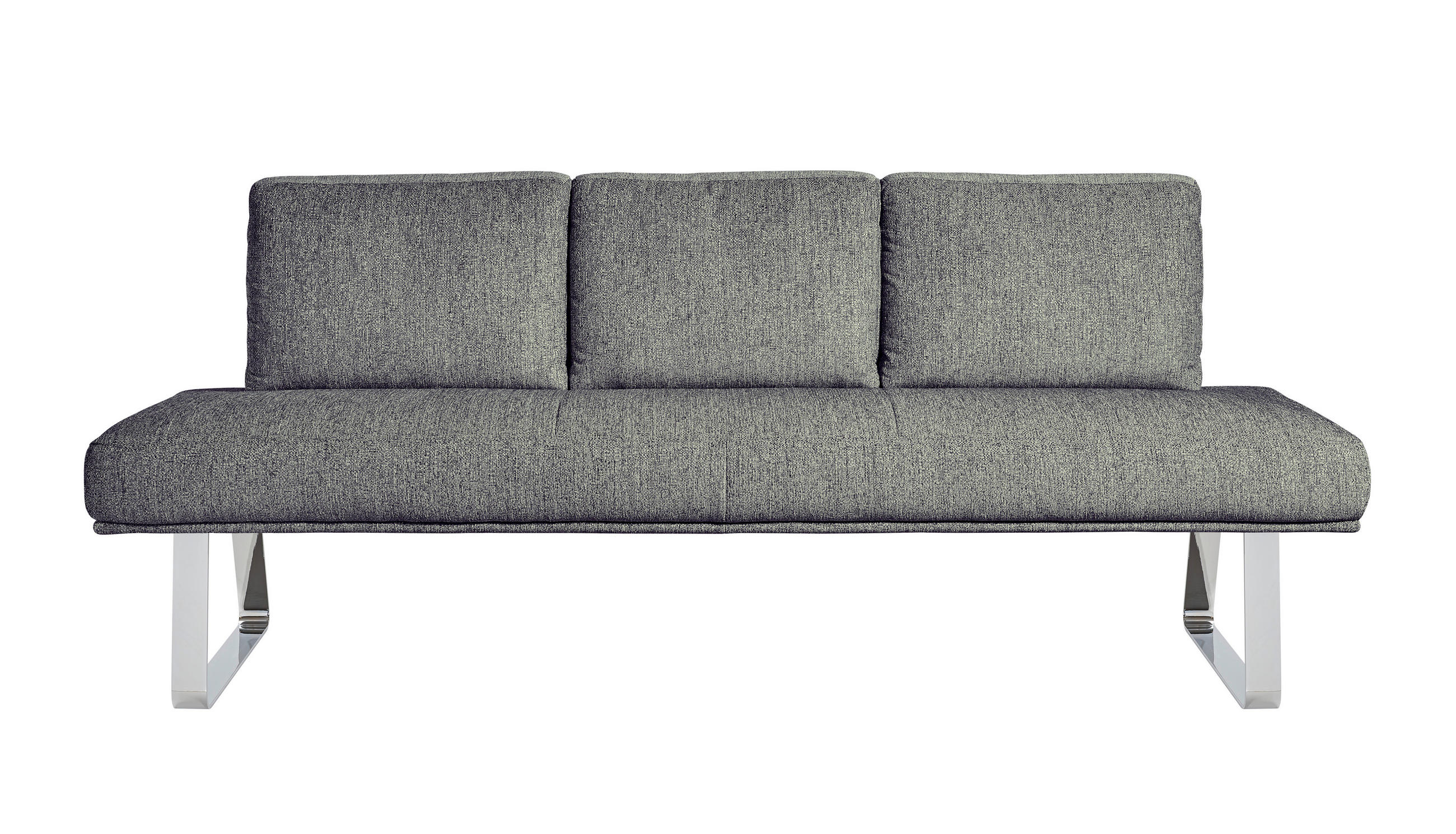 SITZBANK 209/92/78 cm  in Beige  - Chromfarben/Beige, Design, Textil/Metall (209/92/78cm) - Dieter Knoll