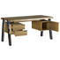 SCHREIBTISCH - Chromfarben/Eichefarben, Design, Holz/Holzwerkstoff (188/76/150cm) SCHREIBTISCH - Chromfarben/Eichefarben, Design, Holz/Holzwerkstoff (188/76/150cm)