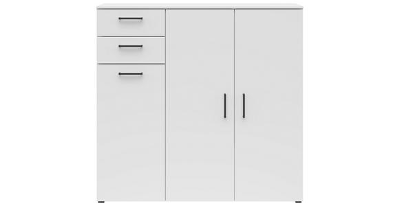 KOMMODE 120/115/40 cm in Weiß - Anthrazit/Schwarz, MODERN, Holzwerkstoff/Kunststoff (120/115/40cm) - Carryhome