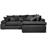 ECKSOFA in Webstoff Schwarz  284/284 cm  - Schwarz, Design, Kunststoff/Textil (284/284cm) - Carryhome