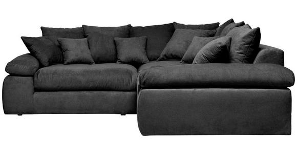 ECKSOFA in Webstoff Schwarz  284/284 cm  - Schwarz, Design, Kunststoff/Textil (284/284cm) - Carryhome