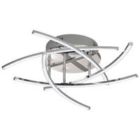 STROPNÉ LED SVIETIDLO, 50/50 cm  - chrómová, Konventionell, kov (50/50cm)