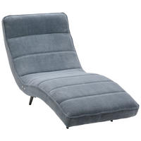 RELAXLIEGE in Webstoff Blaugrau  - Blaugrau/Schwarz, Design, Textil/Metall (78/83/168cm) - Welnova